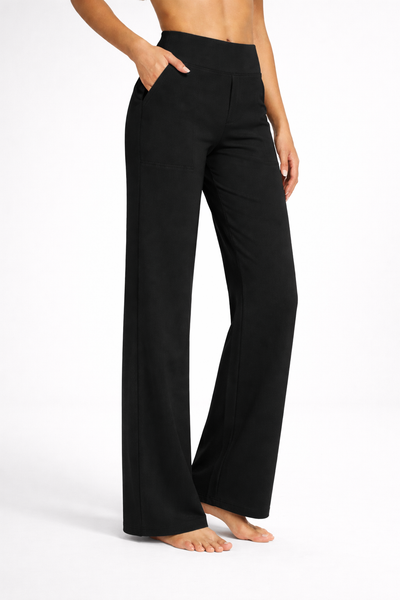 Soft Stretch Wide-Leg Pants