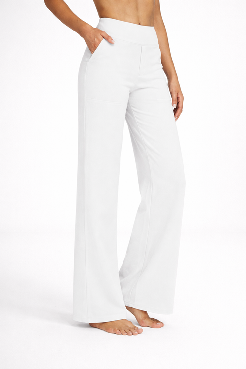 Soft Stretch Wide-Leg Pants