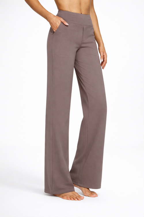 Soft Stretch Wide-Leg Pants